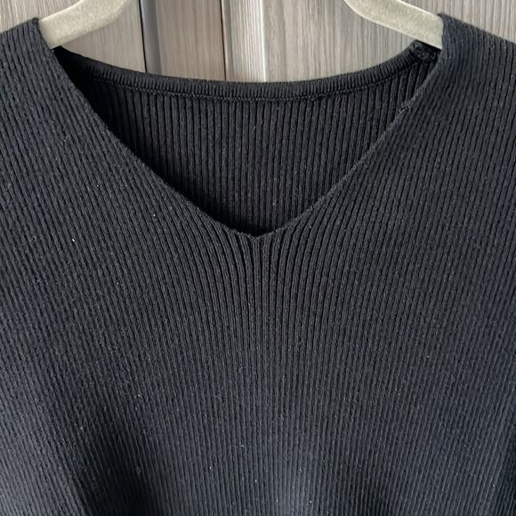 NWT REVOLVE & MINIMALIST lovers COMMENSE ribbed knit black Sweater S - Picture 6 of 9